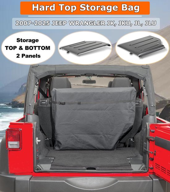 Camoo Freedom Panel Hard Top Opbergtas Compatibel Met Jeep Wrangler JK JL Gladiator