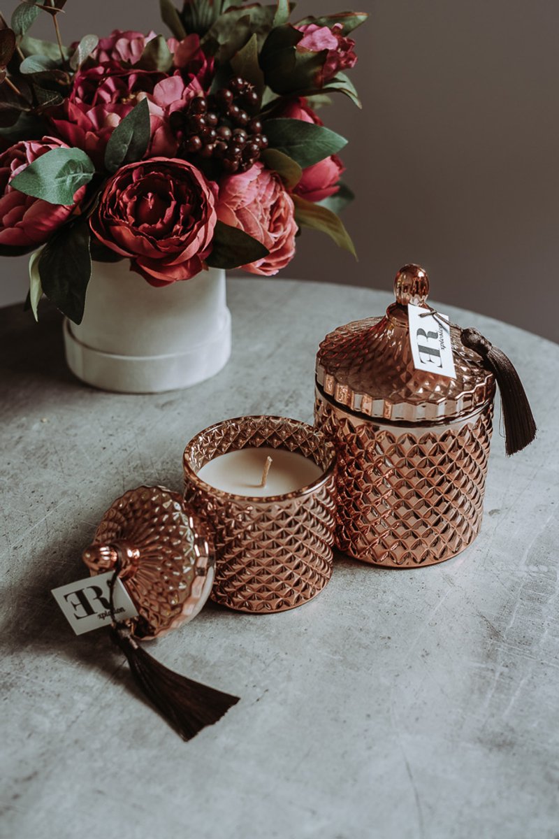 Geurkaars XL Rose Goud 470 ml - Inspired by Light Blue