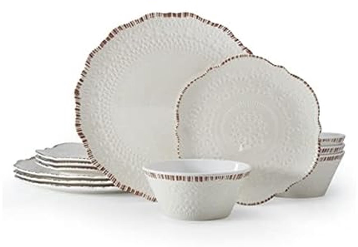 12-delige Outdoor Melamine Servies Set voor 4 Personen