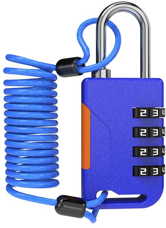 Ski Slot met Combinatieslot en Inklapbaar Kabel (91.5 cm) - Veiligheidsoplossing voor Snowboard, Fiets, Bagage, Koffer, Kluis en Outdoor