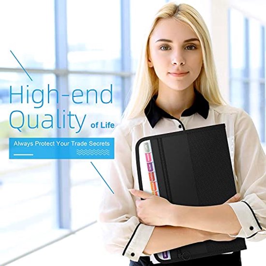 Ebony A4 portfolio met ritssluiting - Documentmappen - Documentmappen