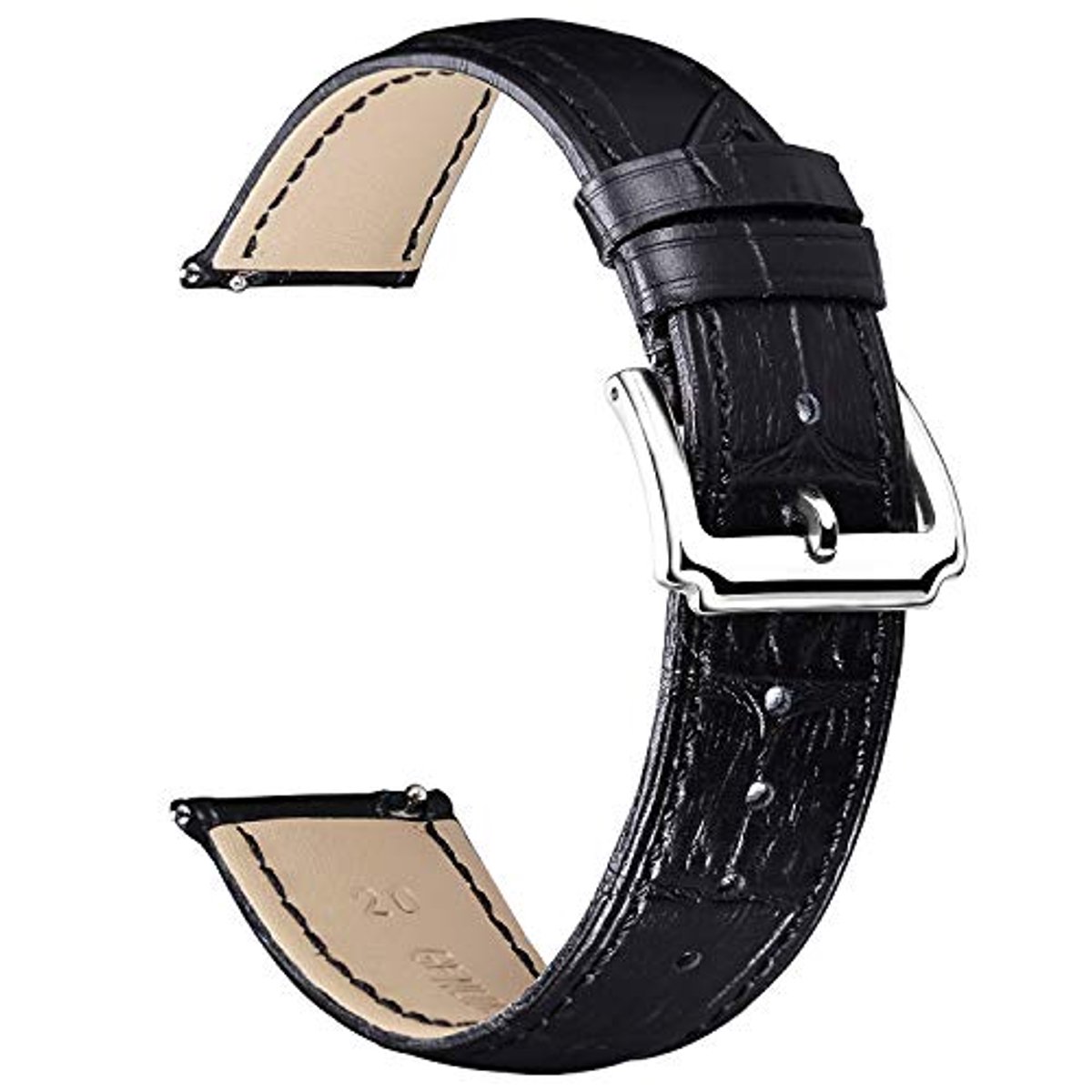 Leder Horlogeband Vervangband met Snelle Bevestiging voor Heren en Dames - 10 Kleuren en Diverse Maten
