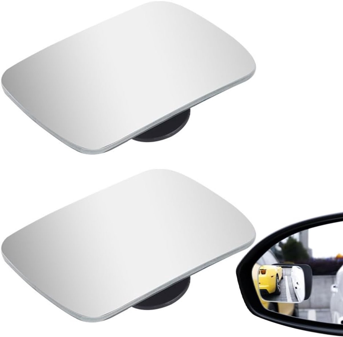 Image of 2 stuks - dode hoekspiegel auto blinde spot-spiegel universele trainer achteruitkijkspiegel HD instelbare achteruitkijkspiegel convexe spiegel extra achteruitkijkspiegel voor alle soorten