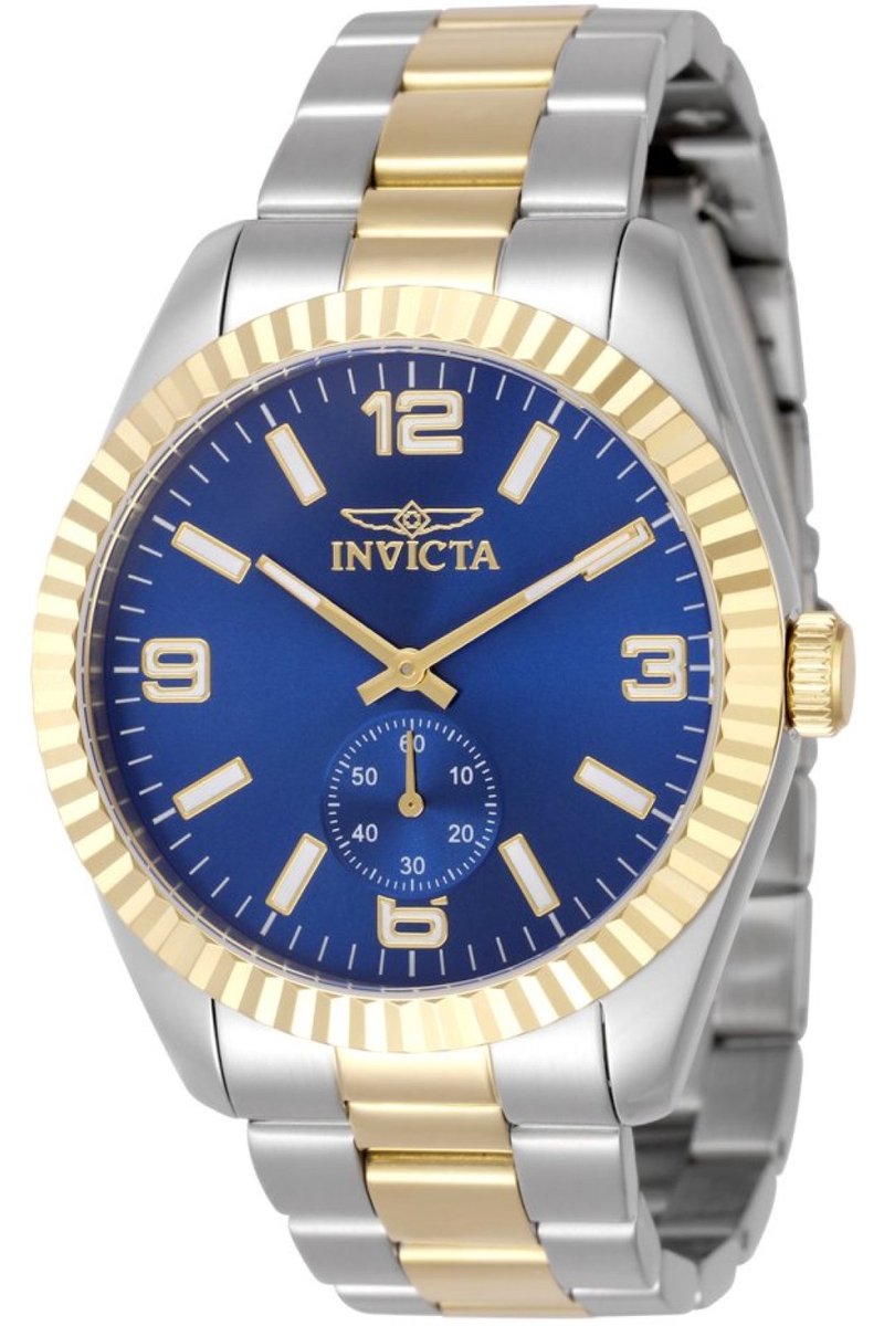 Invicta Specialty 49387 Heren Horloge - Waterdicht - Analoog - Quartz Uurwerk - Roestvrij Staal met blauwe Wijzerplaat - 43mm