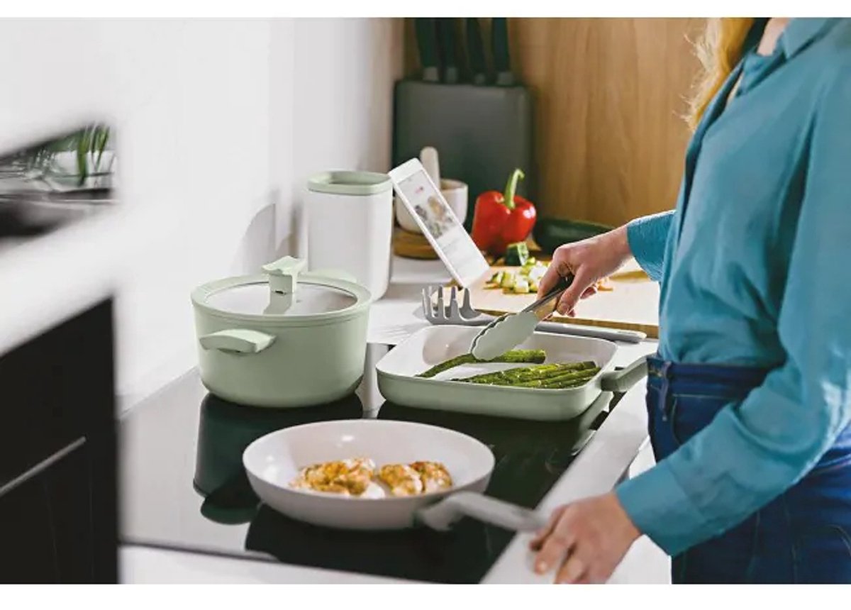 LEO Grillpan antikleef Balance Sage - Ø 28cm - Sage - PFAS-vrij