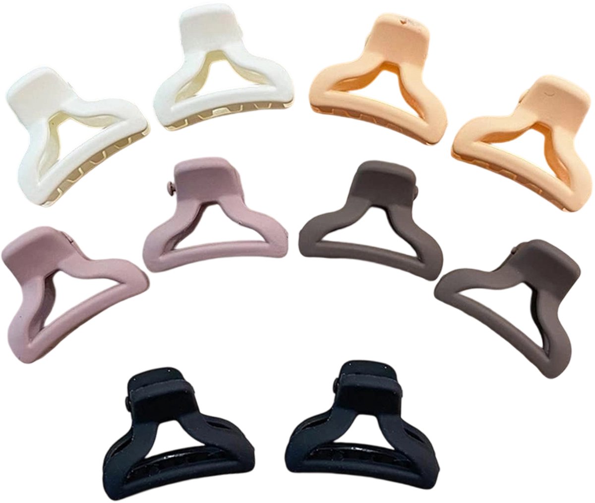 Mini Haarclips Boogvorm - Koffiekleurige Haarklemmen - Stevige Haaraccessoires - Voor Dames & Meisjes - Geschikt voor Dagelijks Gebruik - 10 Stuks
