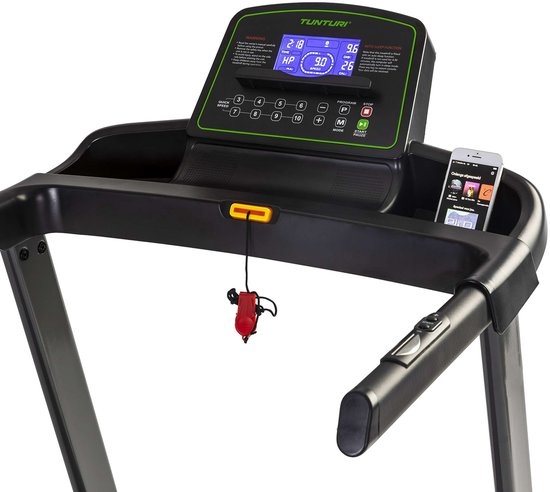 Tunturi Cardio Fit T35 Loopband inklapbaar - Hardloopband met Bluetooth - 12 trainingsprogramma's – Duidelijke monitor – 0,8 - 16,0 km/u - incl. trainings app - EU veiligheid gecertificeerd