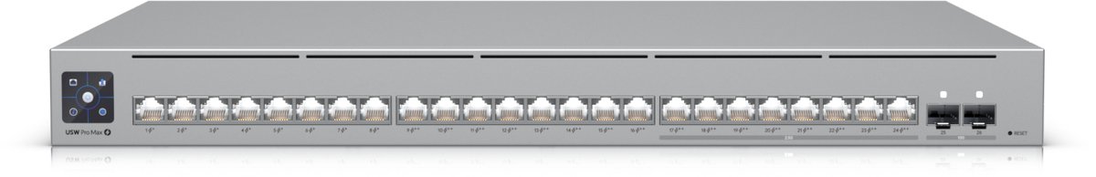 Ubiquiti USW-Pro-Max-24-PoE - Netwerkswitch - 26 Poorten - Managed L3 - 400W PoE - 10G Ondersteuning