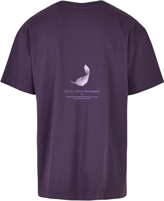 Mister Tee - T-shirt Oversize Homme Vive la Liberté - XL - Violet