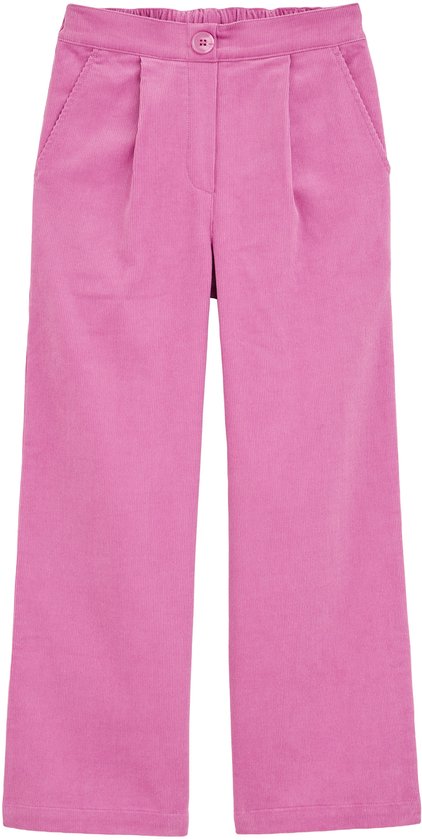 Pantalon large WE Fashion Filles avec structure côtelée