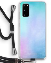 Case Company® - Coque Samsung Galaxy S20 avec cordon - Brume pastel - Coque de téléphone avec cordon Zwart - Protection sur tous les côtés et sur le bord de l'écran