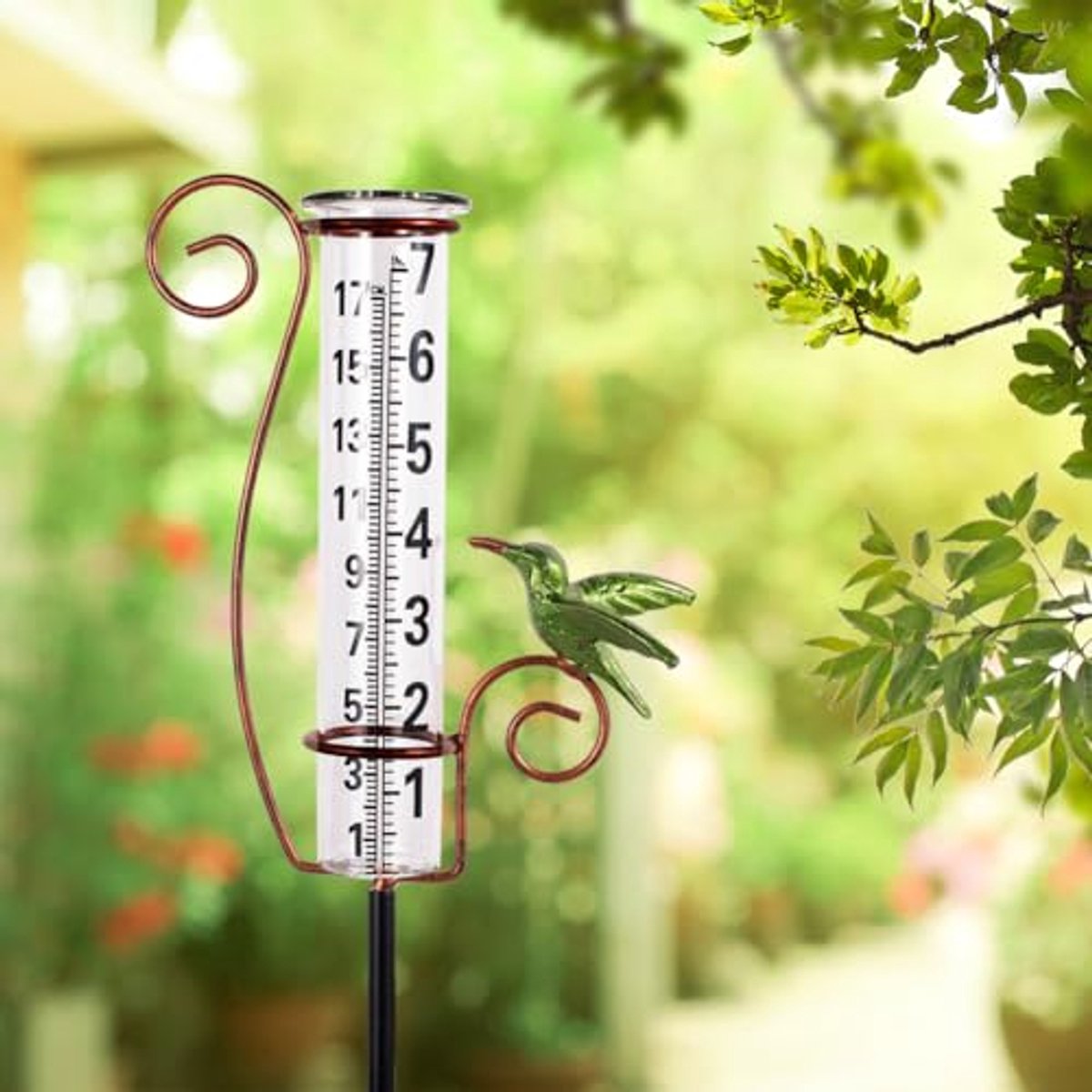 Buitenshuis Regenmeter met 7 Inch Capaciteit en Grote Duidelijke Cijfers voor Tuin Decoratie