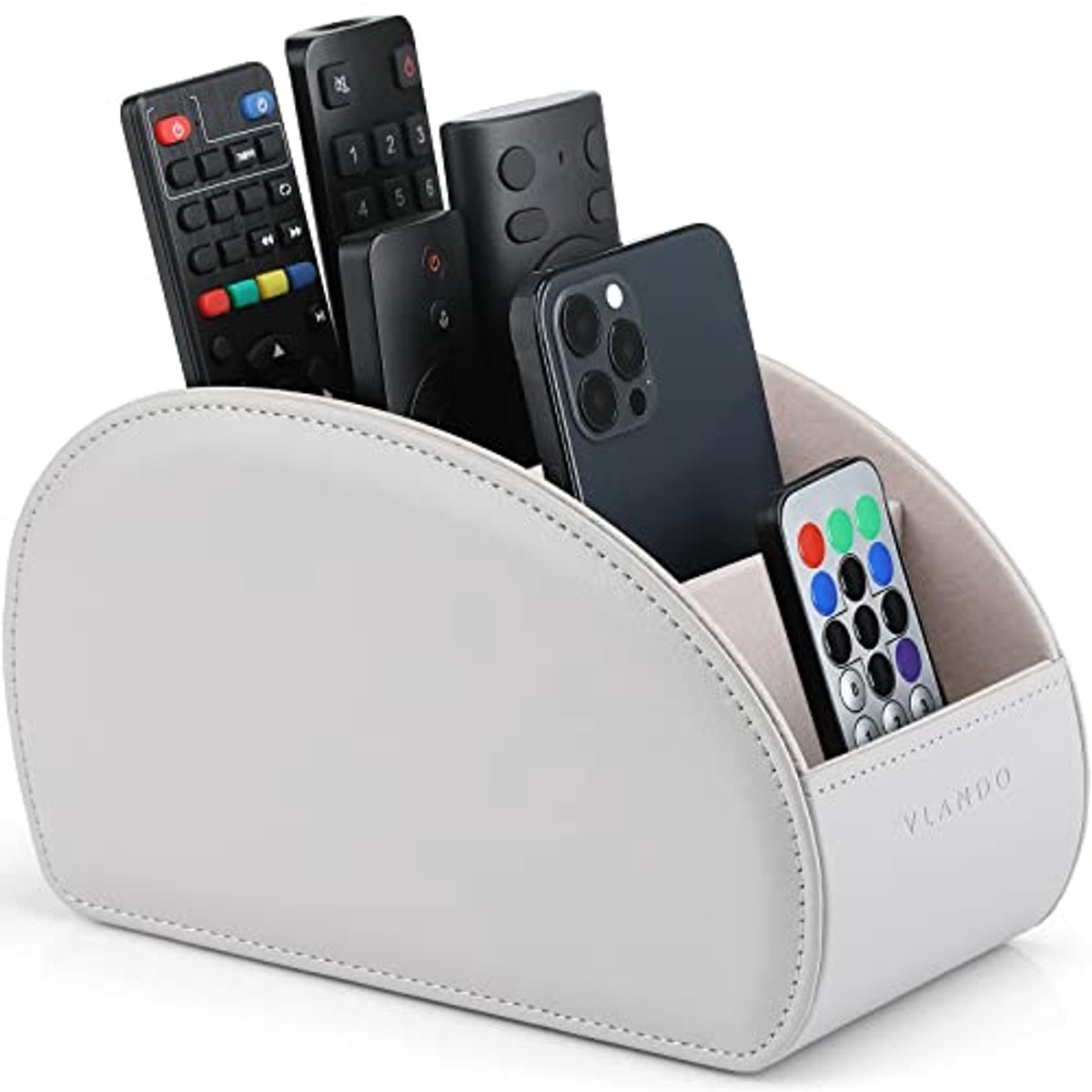 Afstandsbedieninghouder met 5 vakken - Elegante organizer voor TV en Smartphone