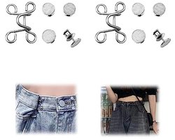 Aansluitbare Tailleverstrakker Set voor Perfecte Pasvorm - 2 paar broeken, Instelbare Taillegespverlenger zonder Naaien