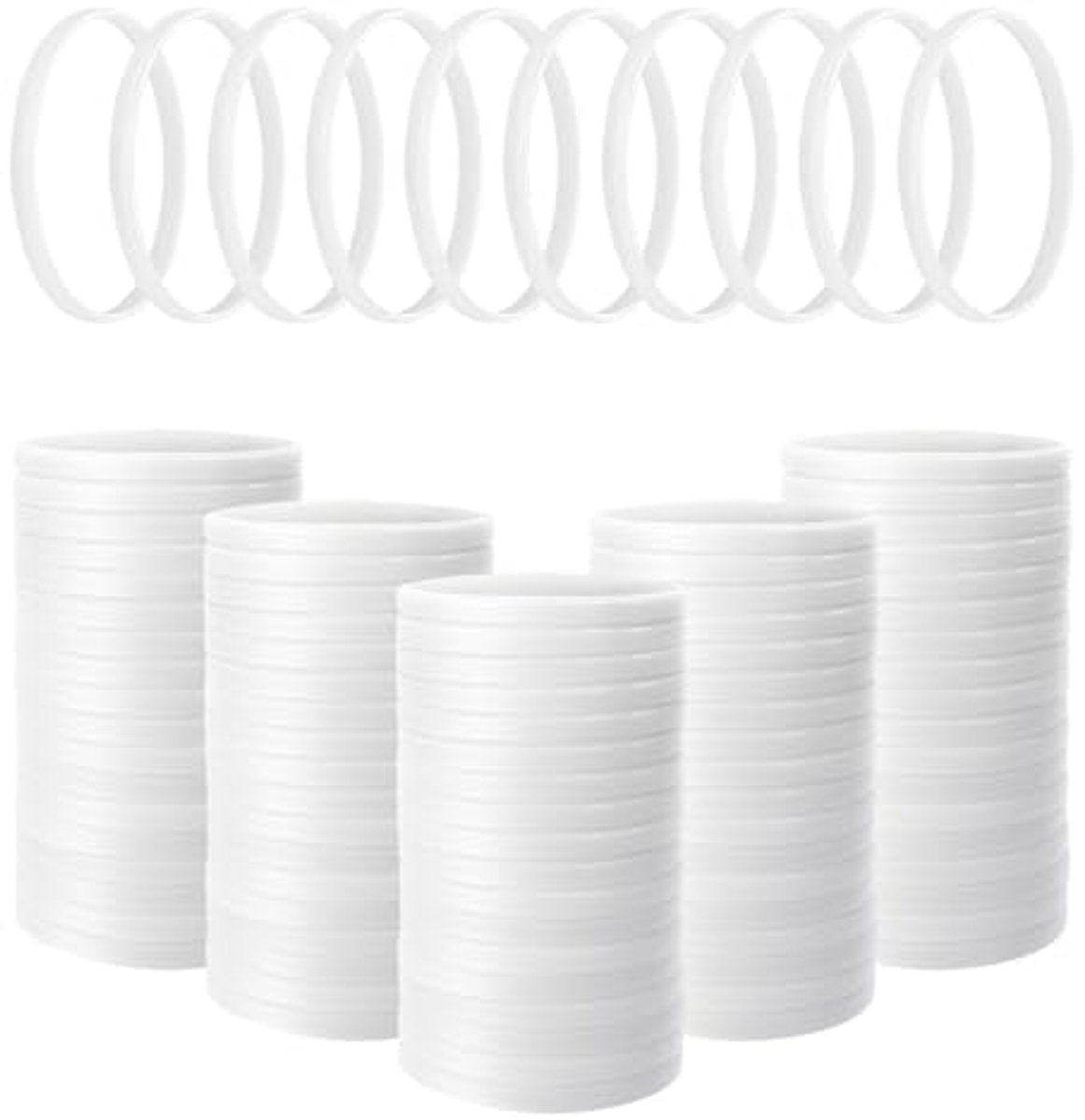Dunne siliconen polsbandjes voor volwassenen - 100 stuks