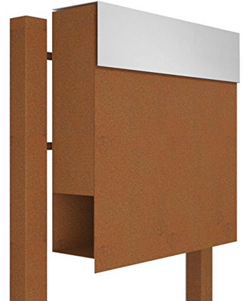 Design staande brievenbus met krantenvak - Perfect voor elke tuin
