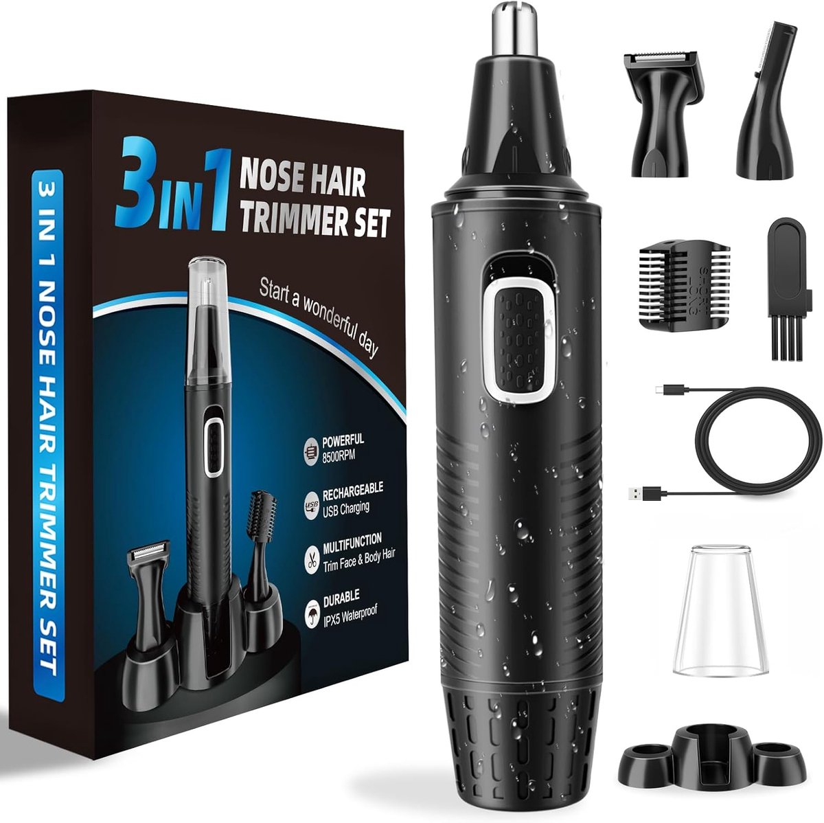 Solacis Neustrimmer - Oortrimmer - Neushaar trimmer - Neus tondeuse - Gezichtsverzorging - Mannen - Dames - Elektrisch - Grooming - Must have!