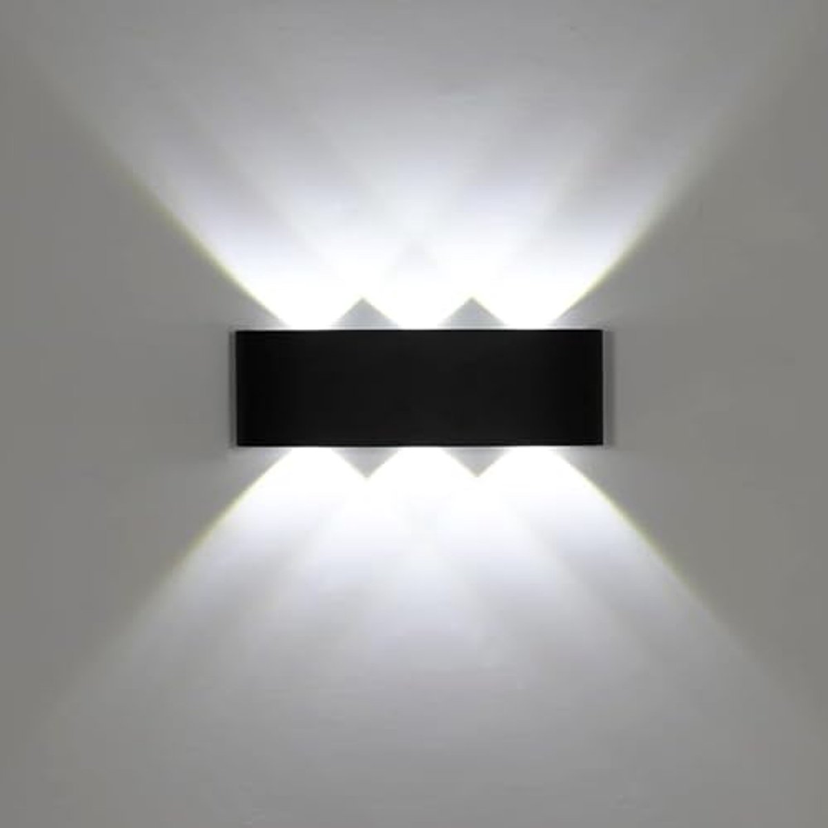 Haobosic Modern Outdoor - Wandlamp - Zwart - 17x8x4cm - 18W 6000K 6-Lichtpunten