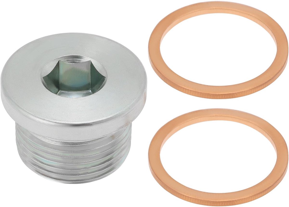 2 stuks auto-olieaftapplug M22 x 1,5 mm Sump Afvoerplug Schroef met afdichtring auto-reserveonderdelen compatibel met Fiat Ducato (1994-2023) 2.3 2.5 2.8 3.0 motoren, 220133S
