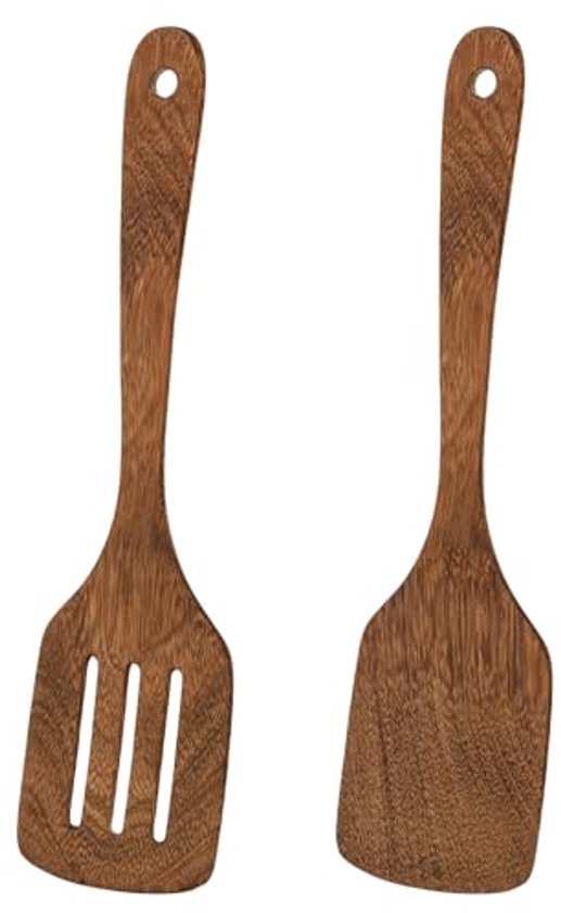 Houten spatelset van 3 keukengerei, houten spatel, kooklepel, voorkomt krassen op pannen, keukengerei van natuurlijk hout, hittebestendig, gezond, vaatwasmachinebestendig