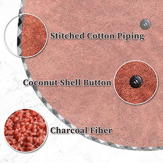 Dermalyx 2 Stuks Koraal Fleece Katten Handdoeken, Keukenhanddoeken Dermalyx 2 Stuks Koraal Fleece Katten Handdoeken, Keukenhanddoeken