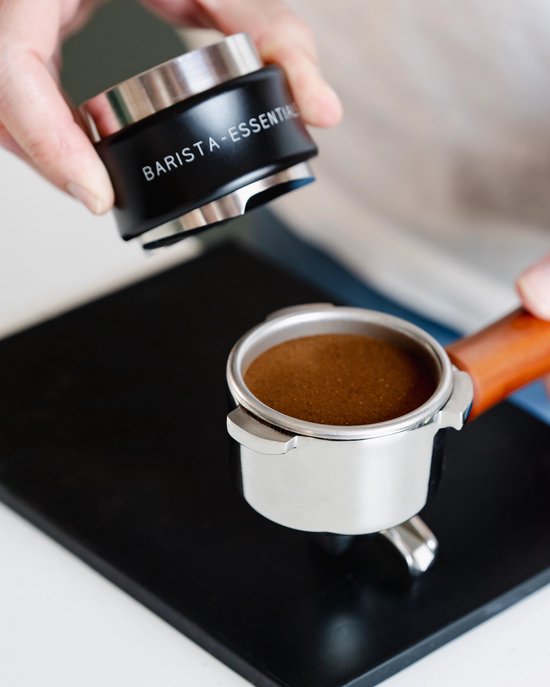 Tamper & Verdeler Combinatie – 53.3mm - Sage Barista Express - Zwart - Solis Espressomachine – Espressomachine - Koffie Tamper – Koffieverdeler - Espresso Tamper - Koffie Distributeur - Koffie Stamper - Espresso Verdeler - 54mm - Barista Essentials