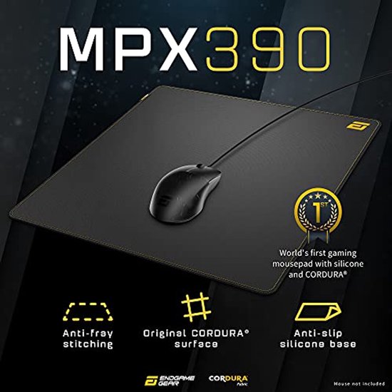 Gaming muismat van hoge kwaliteit voor optimale snelheid en controle - 390 x 390 mm - Zwart/Geel — afbeelding 5
