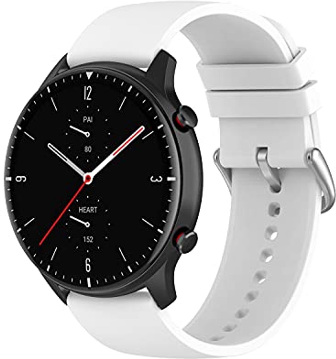 Compatibel siliconen bandje voor Amazfit GTR 3/GTR 2 met roestvrijstalen sluiting