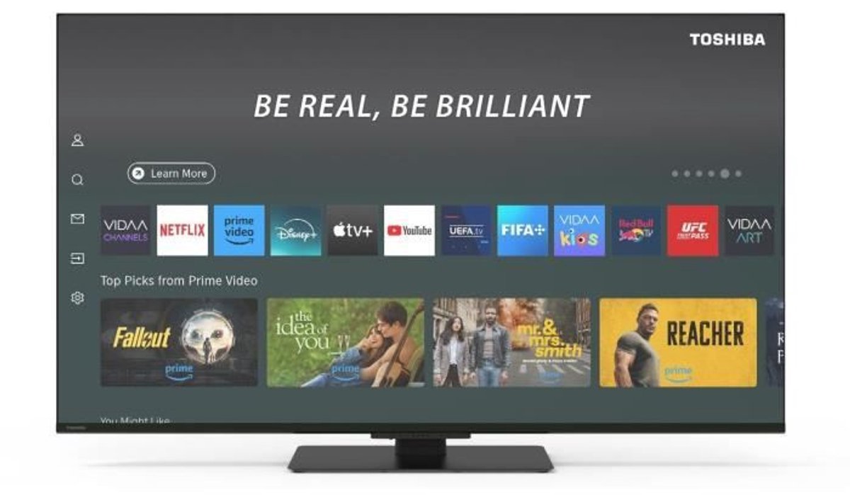 TOSHIBA 43UV6F63DG - 43'' (108 cm) LED-tv - 4K UHD 3840x2160 - Dolby Vision - Smart TV - 3xHDMI