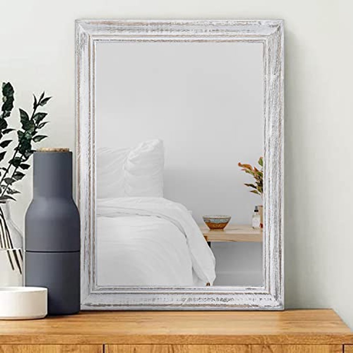 Rechthoekige Wandspiegel met Houten Frame