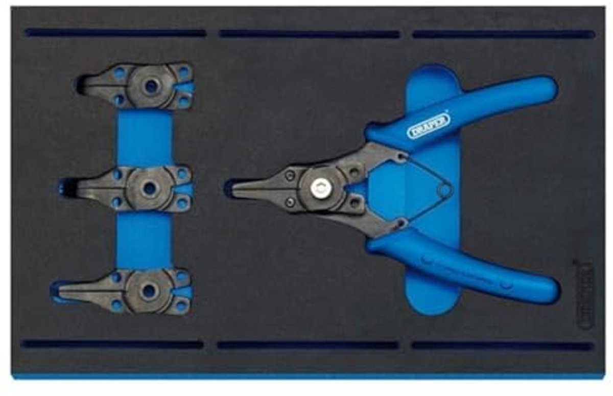 Verwisselbare cirkeltang 5-delige set 1/4 EVA insteekbak, blauw
