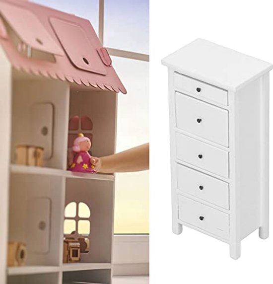 Odoria Poppenhuis eettafel eetkamerstoel miniatuur