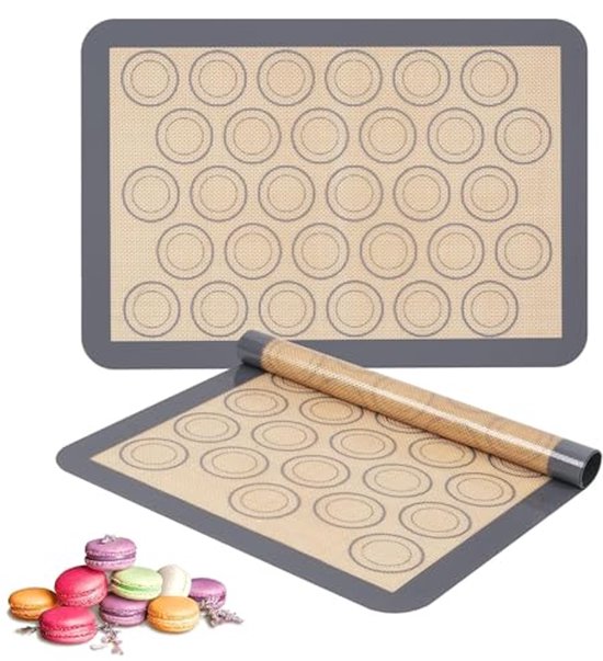 VFANDV 2 stuks siliconen bakmat groot voor Dutch Oven, siliconen bakmat voor Dutch Oven, herbruikbare deegdruppels, bakmat, ovenaccessoires met lange handgrepen, brood, bakken en bakkwast voor deeg