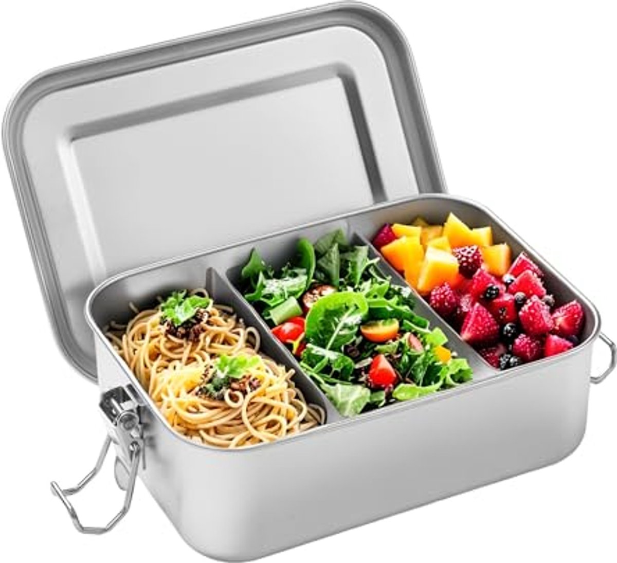 Image of 850 ml Roestvrijstalen Broodtrommel - Duurzame en Lekvrije Lunchbox voor Kinderen en Volwassenen