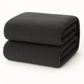 Hoeslaken en polaire Decoware® Teddy - Anthracite - 180 x 200 cm - Extra chaud et doux - Pour Matelas jusqu'à 30 cm d'épaisseur