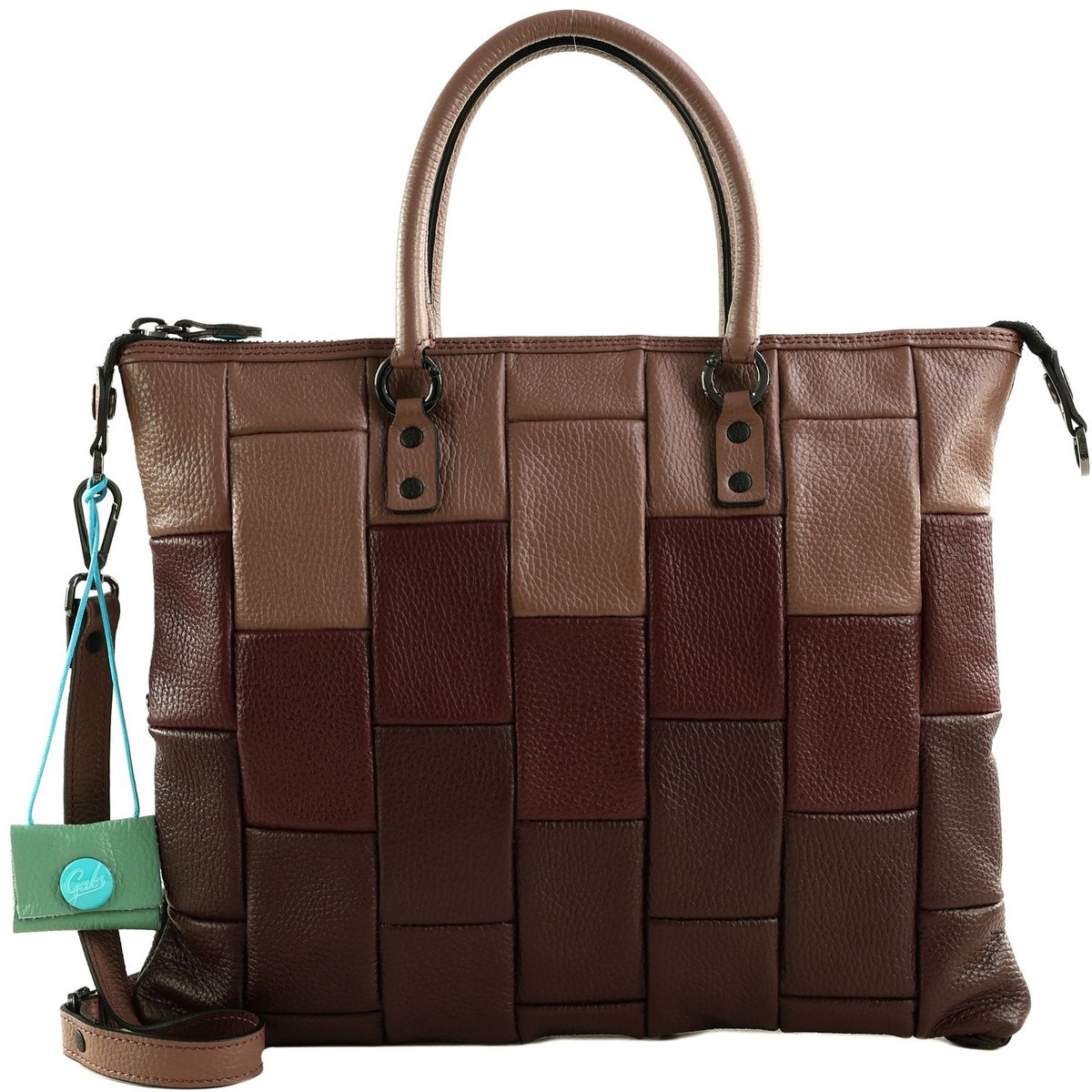 Gabs Leren schoudertas G3 Plus TG Tricolor Degrade Balsamico + Olive Green + Abete veelkleurig