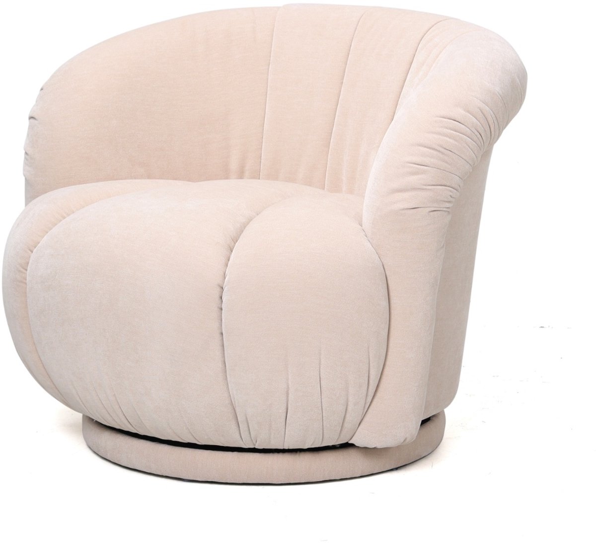 DÉJA Living Fauteuil Arby - Beige Stof/Metaal - 86x84x70cm