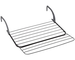 5Five Inklapbaar klein wasgoedrekje/droogrek - 7 meter waslijn - Ophangbaar - 60 x 55 cm - radiator/deur