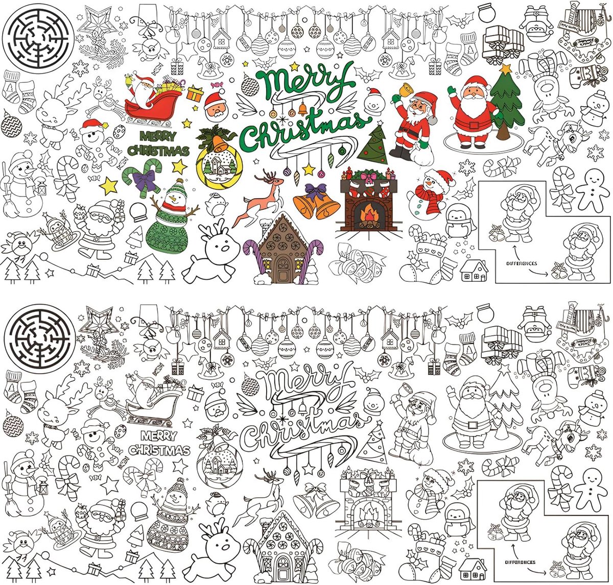 Duni kerst tafelkleed - 138 x 220 cm - papier - met rendieren