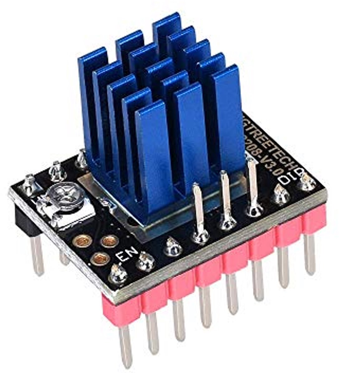 TMC2208 V3.0 UART stepper driver met koellichaam, vervangende demper voor A4988 en DRV8825, ideaal voor 3D-printers