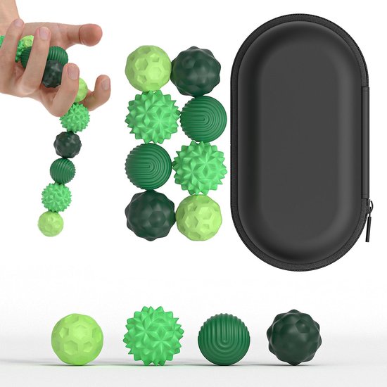 Foto: Qttvbtna magnetische focusballen sensorische magnetische bal voor stressverlichting ontspanning siliconen stressbal makkelijk in gebruik groen klein 8 stuks