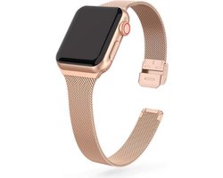 Jumada's bandje geschikt voor Apple watch - Applewatch Milanees Horloge Band - Rosé Goud 38/40 MM Milanese Gesp Armband Voor Apple Watch Series 1/2/3/4/5/6//7/8/9se