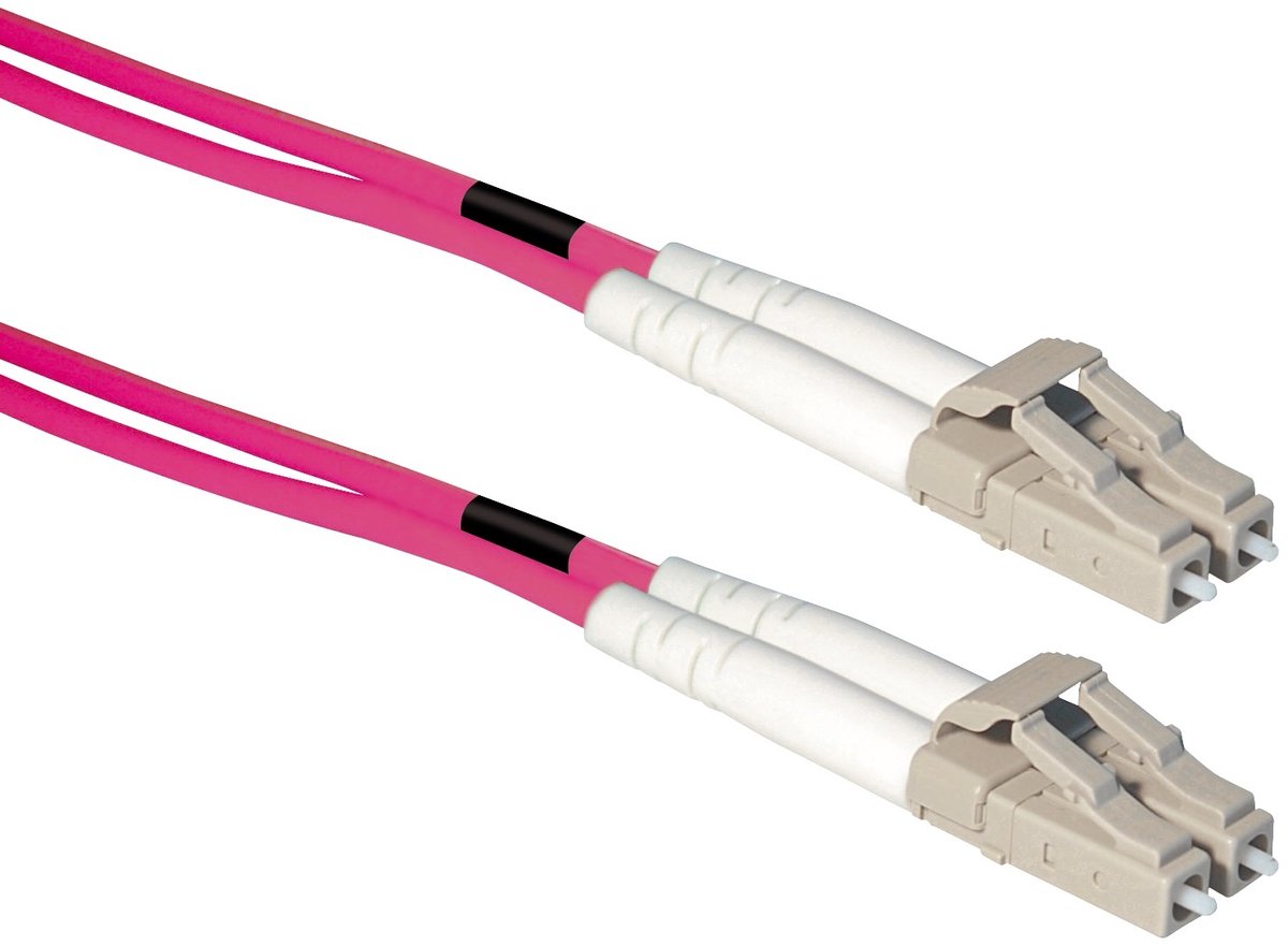 LC Duplex Optical Fiber Patch kabel - Multi Mode OM4 - paars / LSZH - 7 meter