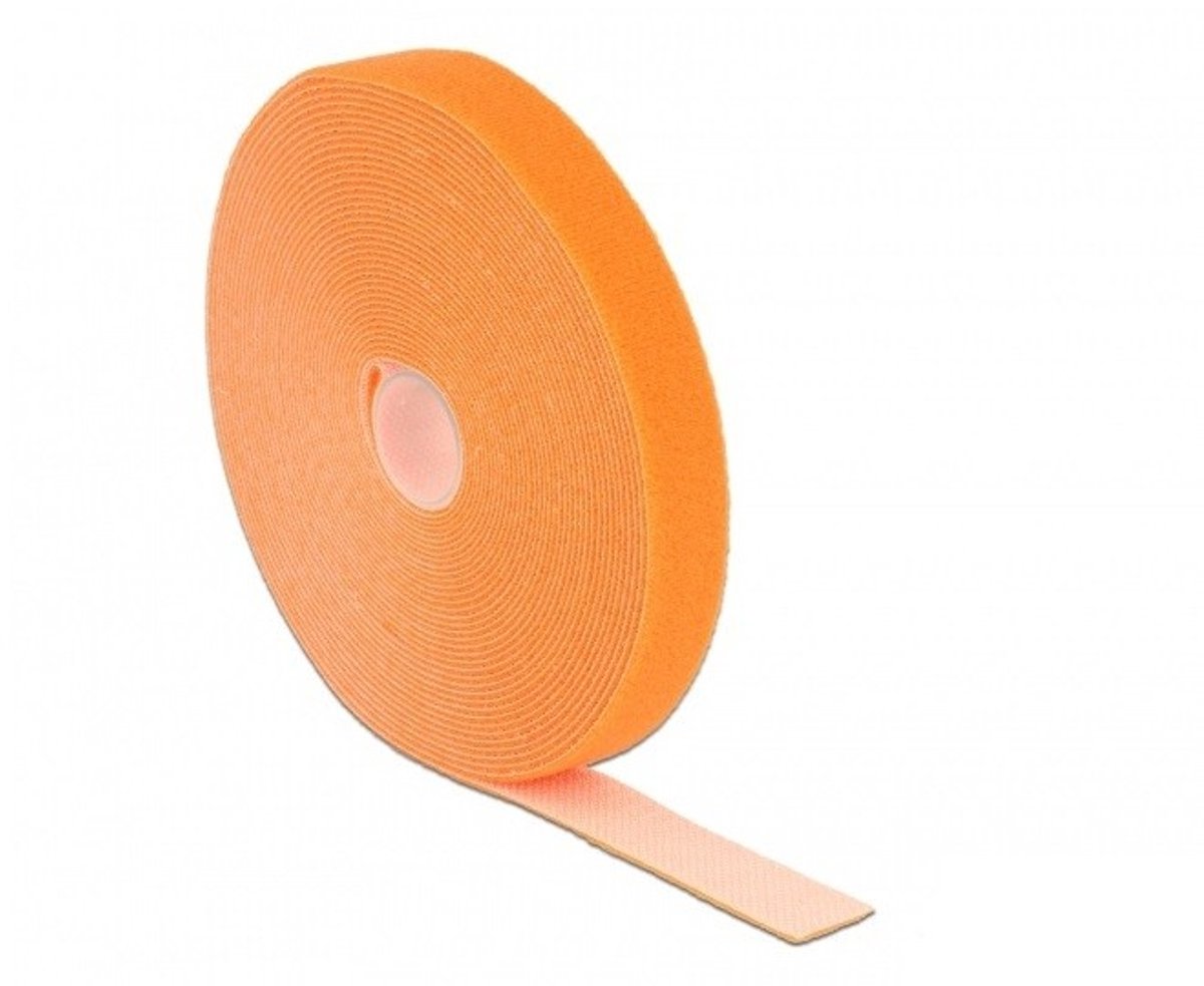 Klittenband rol 20mm / oranje (10 meter)