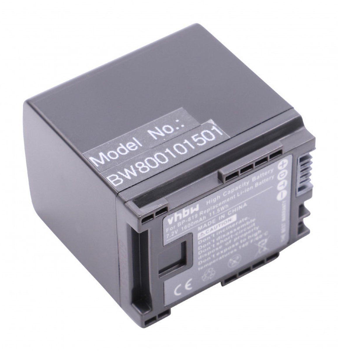 Camera accu compatibel met Canon BP-819 / 1600 mAh