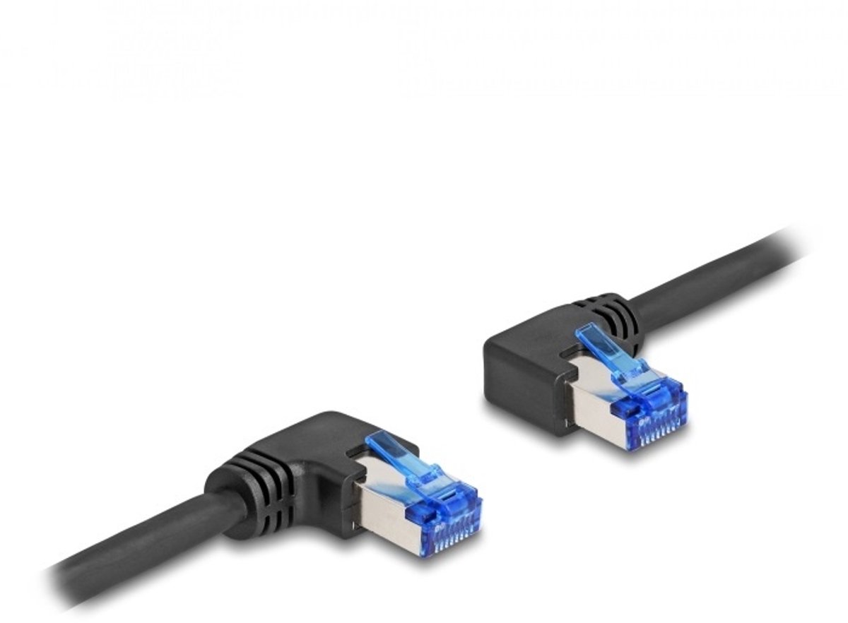 Image of SFTP CAT6a netwerkkabel | haaks (links) / haaks (rechts) | zwart | LSZH | 1 meter