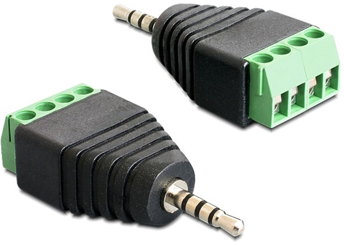 Delock - Adapter Klinke Stecker 2,5 mm - Terminalblock 4 Pin