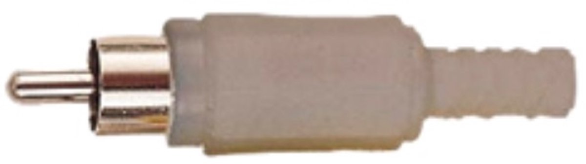 Tulp (m) audio/video connector - plastic / grijs