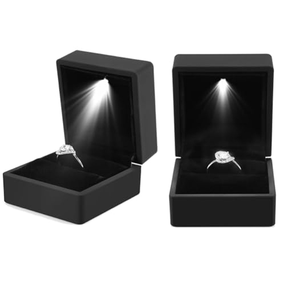 Verlichte Ringdoos met LED voor Huwelijksaanzoek - Romantische Ringdoos voor Verlovingen