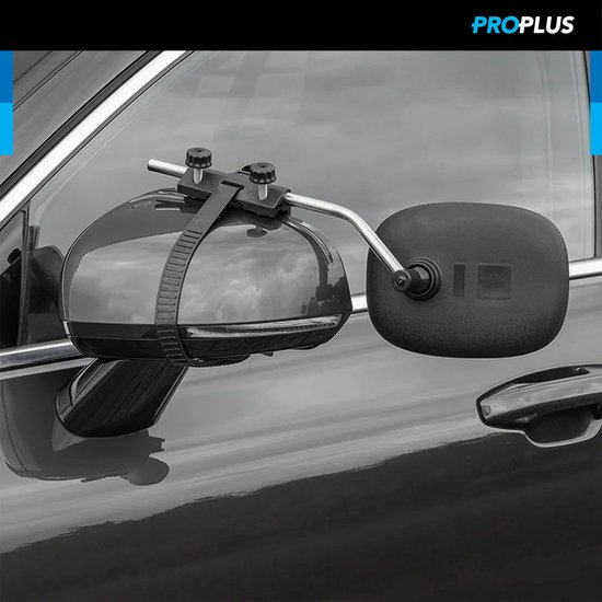 ProPlus Caravanspiegel Convex Glas - 41 x 14 x 19 cm - Verstelbaar - Zwart van ProPlus — afbeelding 2